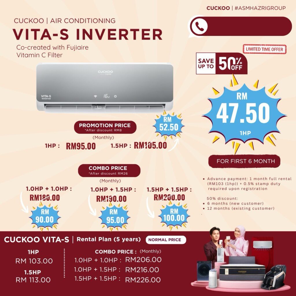 aircond cuckoo promosi